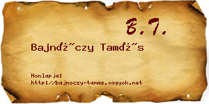 Bajnóczy Tamás névjegykártya