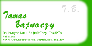 tamas bajnoczy business card